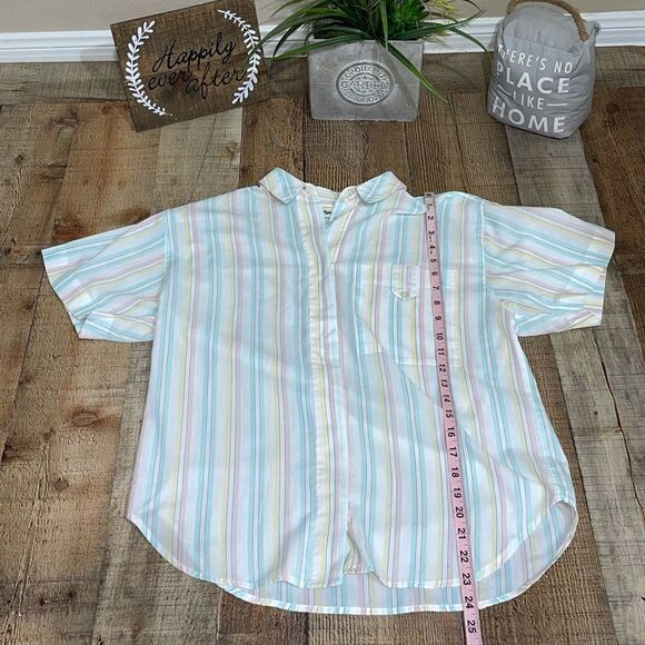 Vintage pastel Diane von furstenberg button down shirt - Picture 8 of 9